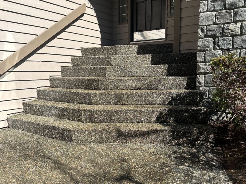 concrete steps repaired by true level