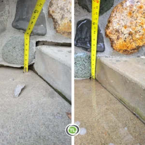 before and after concrete step repair