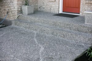 After image of a repaired concrete step