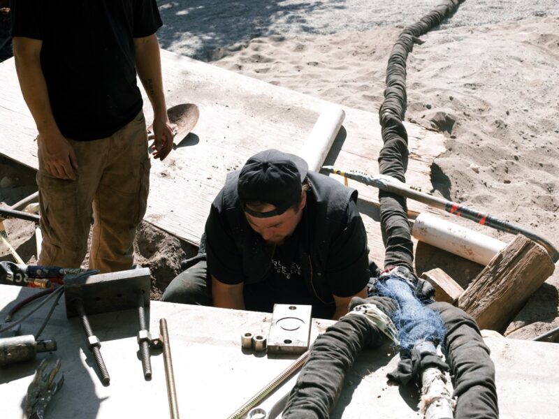 installing piers onto a house foundation