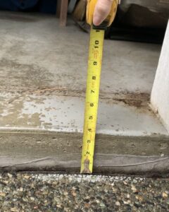 Garage Floor and Driveway Gap