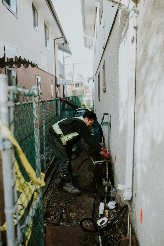 concrete foundation repair on Vancouver home