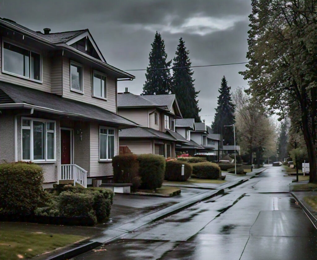 rainy vancouver weather neighbourhood house foundations