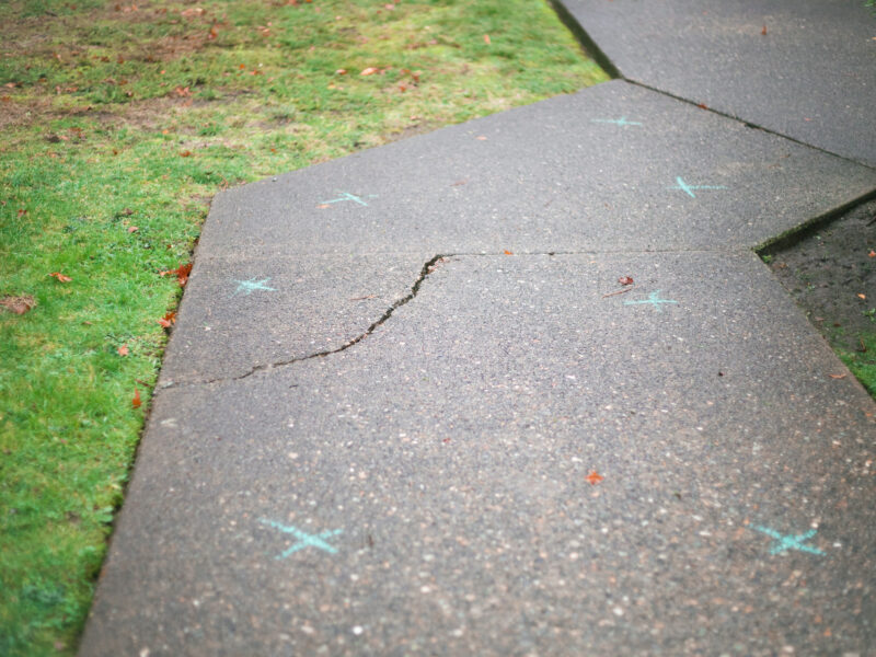 concrete repair before, cracked concrete